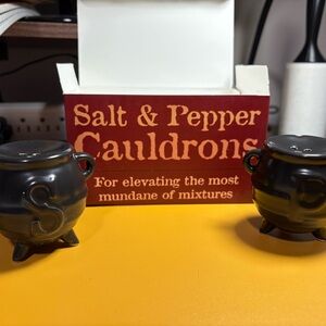 Black Cauldron Salt and Pepper Shakers